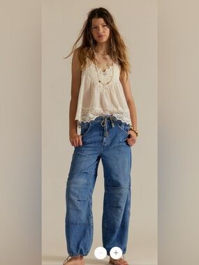 FREE PEOPLE x  We The Free Logan Cinched Cargo Jean size medium